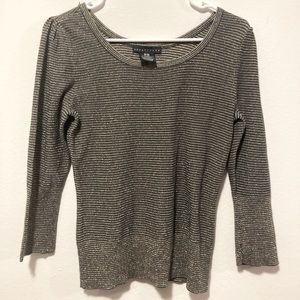 Gold and black stripe top